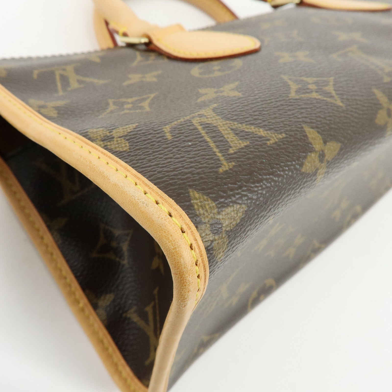 Louis Vuitton Monogram Canvas Leather Popincourt Hand Bag Brown M40009