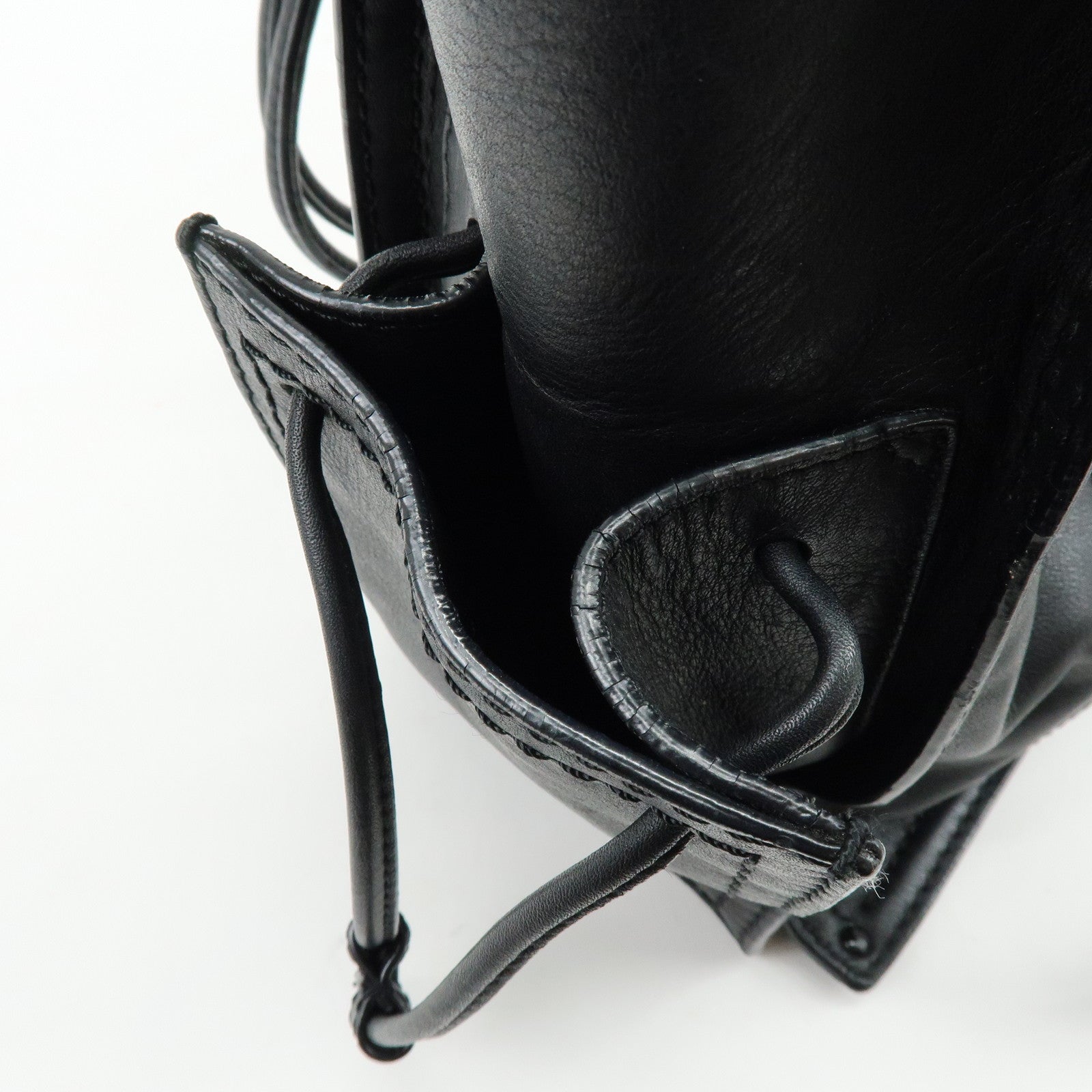 LOEWE Crown Logo Shopper Tote Leather Shoulder Bag Tote Bag Black