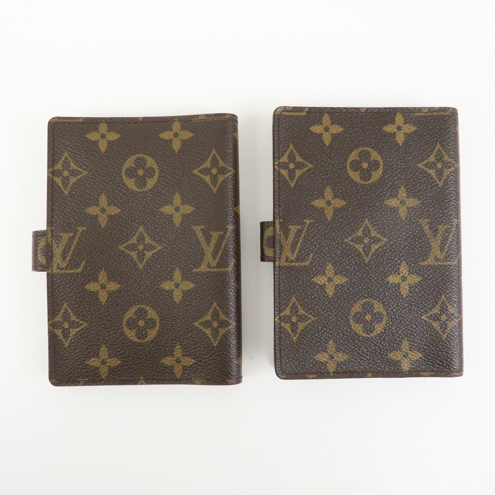 Louis Vuitton Set of 2 Monogram Canvas Leather Planner Cover R20005