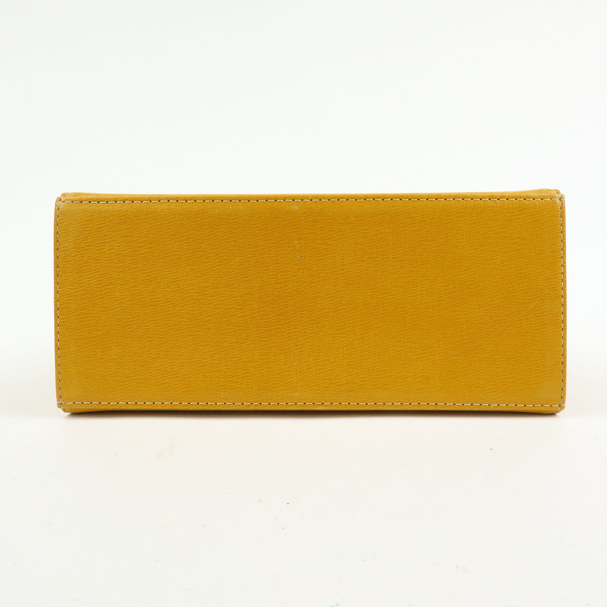 BURBERRY Leather Mini Hand Bag Tote Bag Yellow