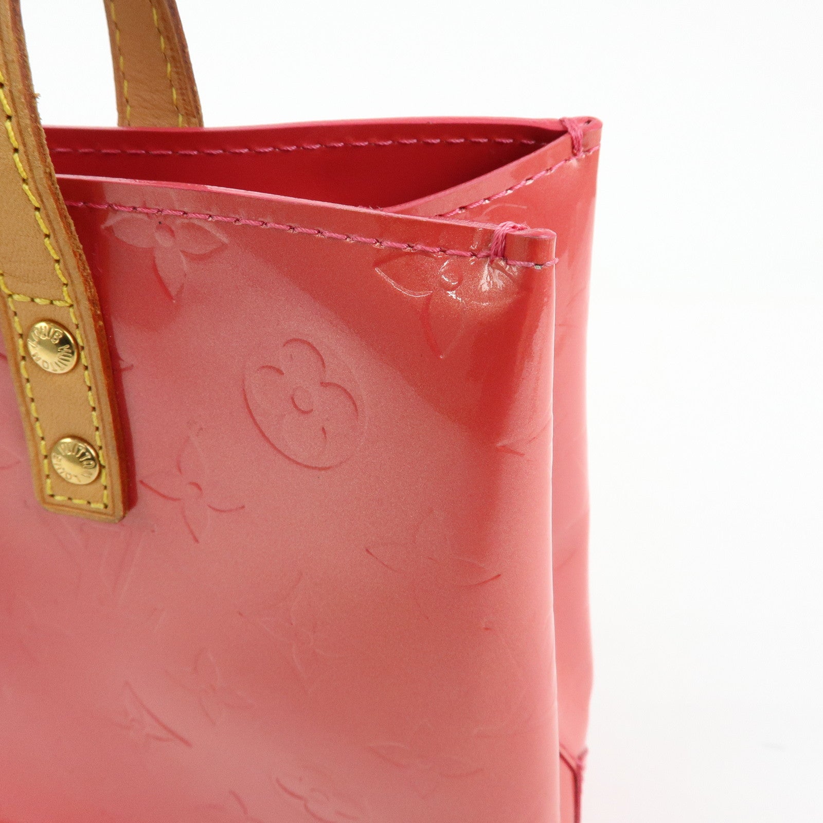 Louis Vuitton Monogram Vernis Reade PM Hand Bag Framboise M9132F