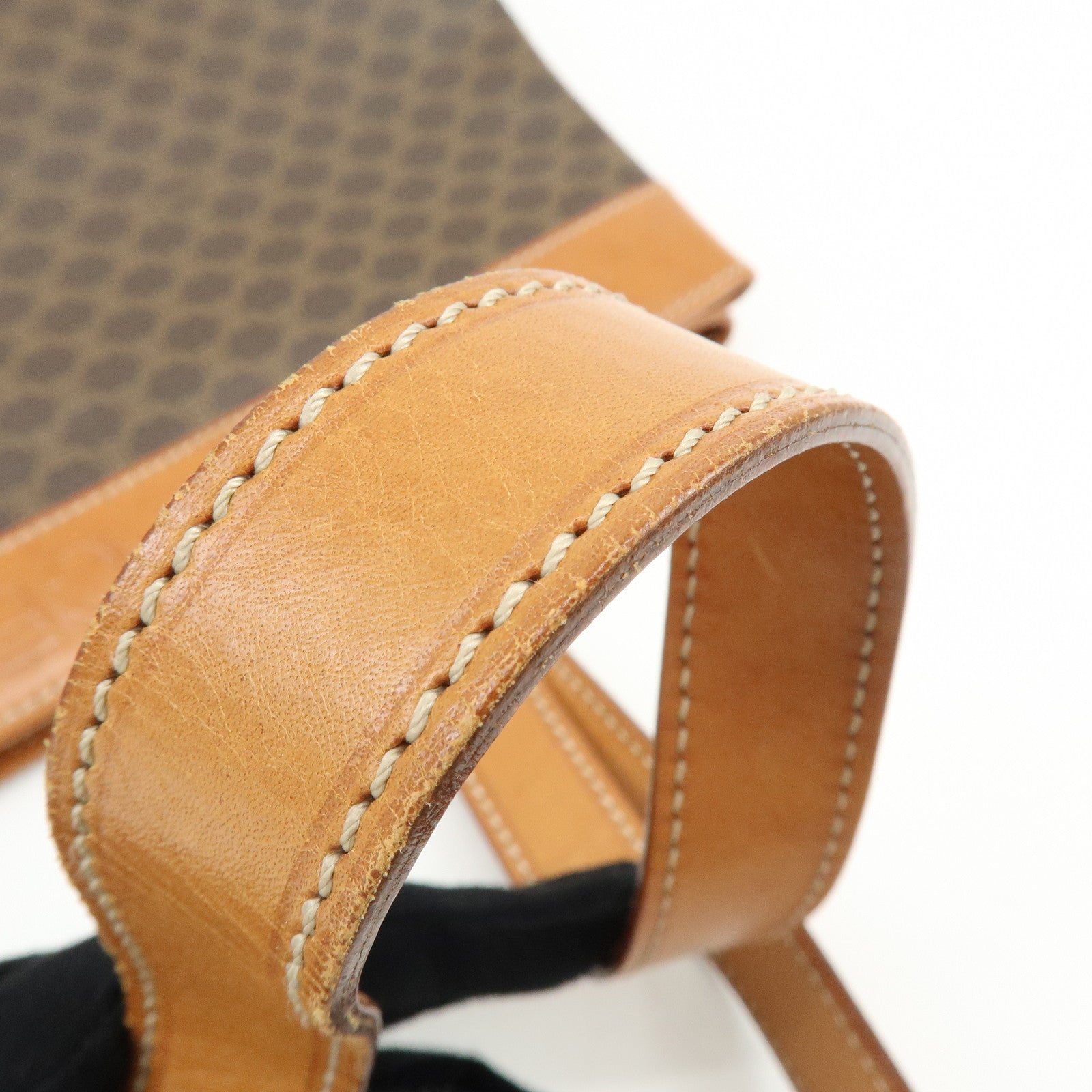 CELINE Macadam PVC Leather Tote Shoulder Bag Brown