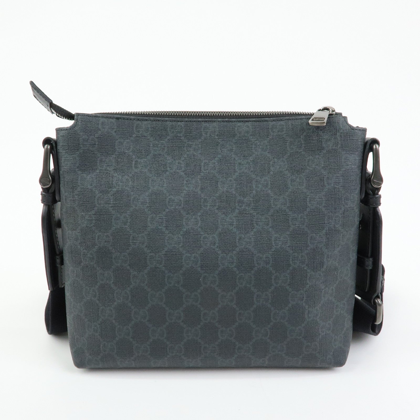 GUCCI GG Supreme Leather Shoulder Bag Crossbody Bag Black 387514
