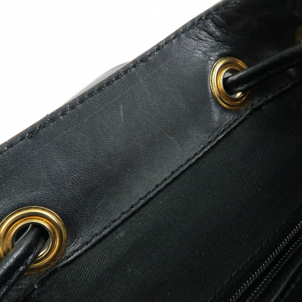 GUCCI Bamboo Sherry Leather Backpack Rucksack Black 003・2058・0044