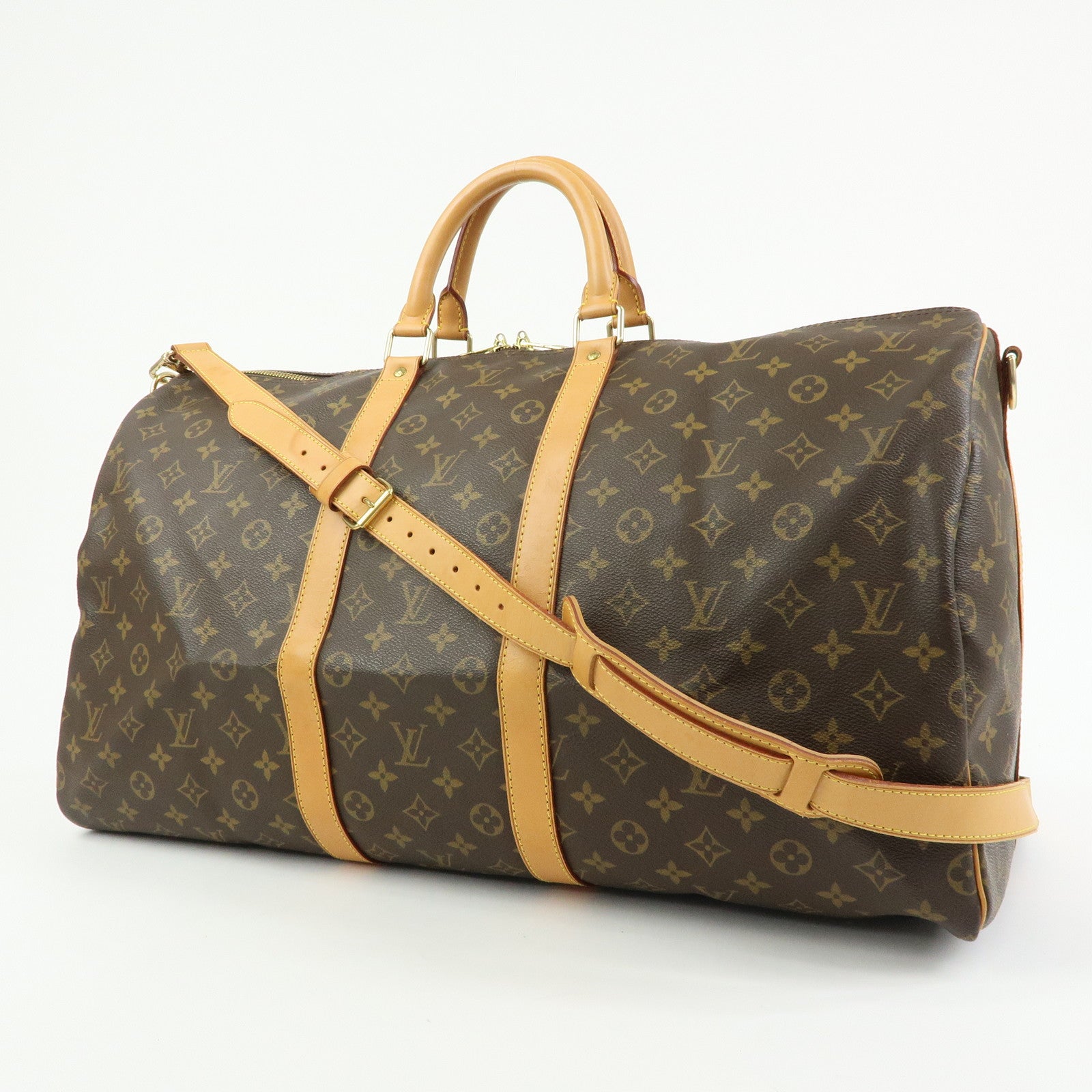 Louis Vuitton Monogram Keep All Bandouliere 55 Boston Bag M41414