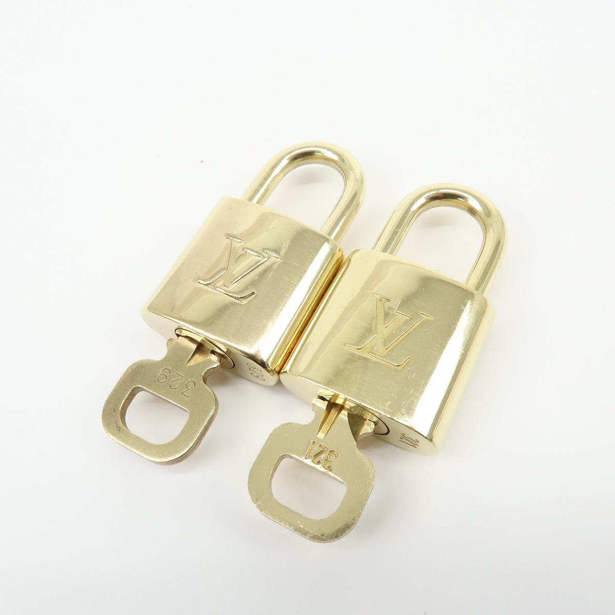 Louis Vuitton Lot of 10 Lock & Key Cadena Key Lock Gold