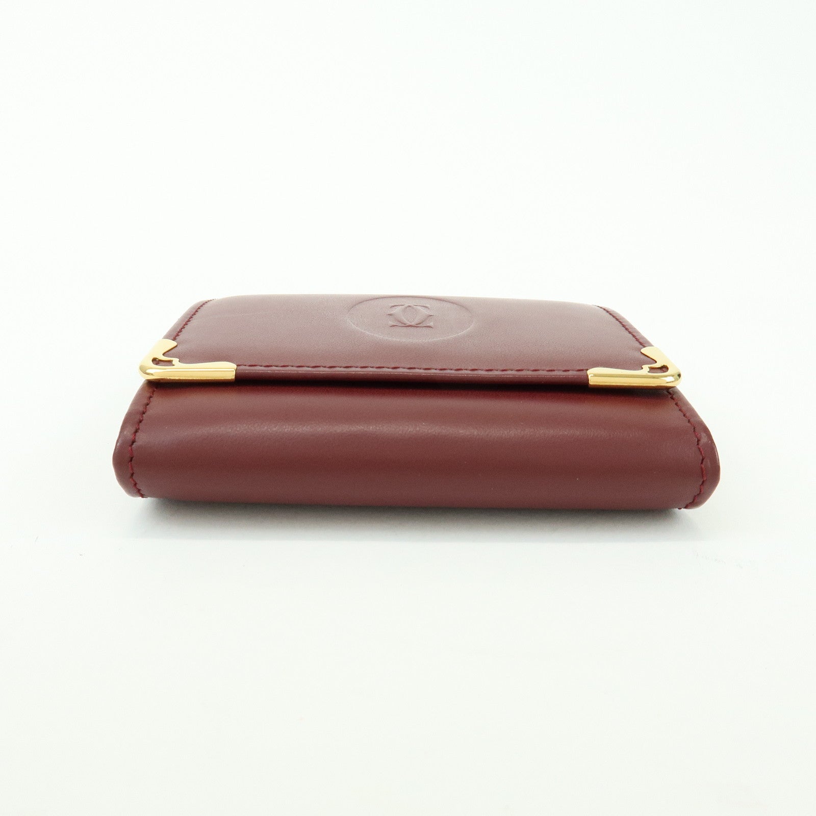 Cartier Must de Cartier Leather Coin Case Bordeaux