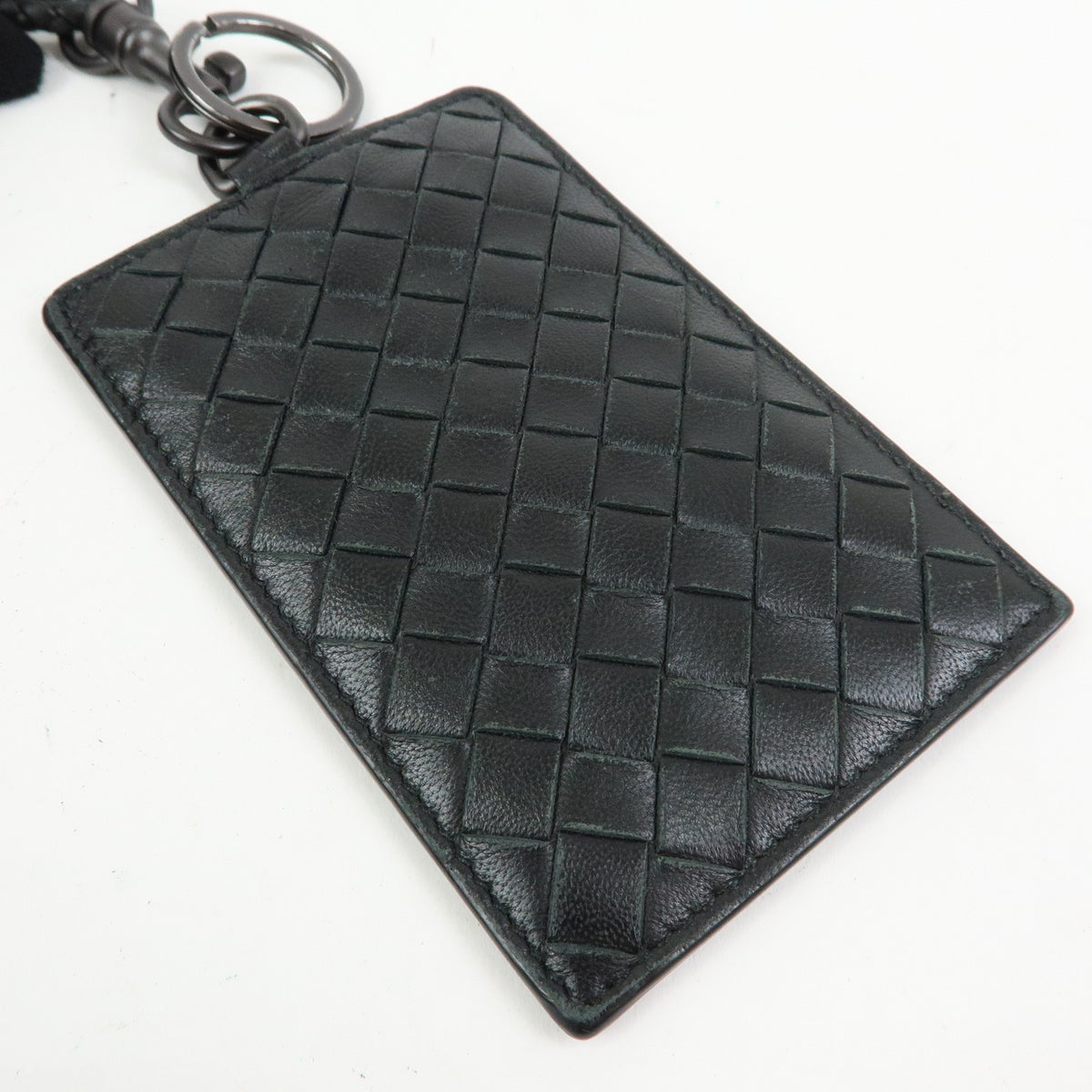 BOTTEGA VENETA Intrecciato Leather Shoulder Card Case Black