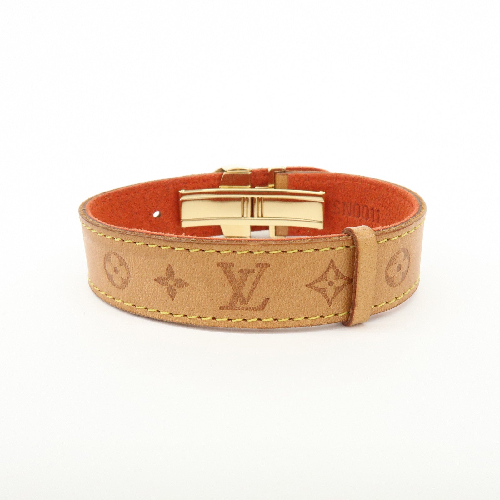 Louis Vuitton Monogram Leather Good Luck Bracelet Natural