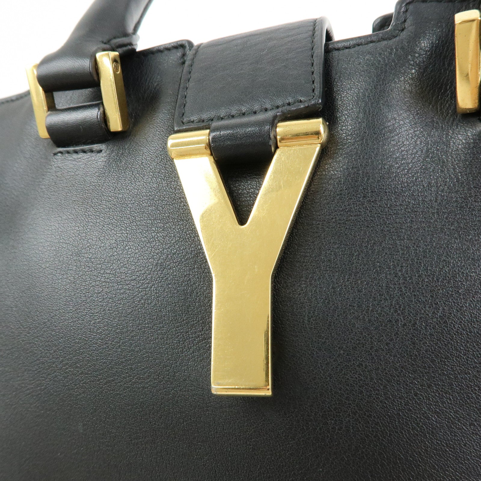 SAINT LAURENT PARIS Petit Cabas Y Line Leather 2WayBag Black 311210