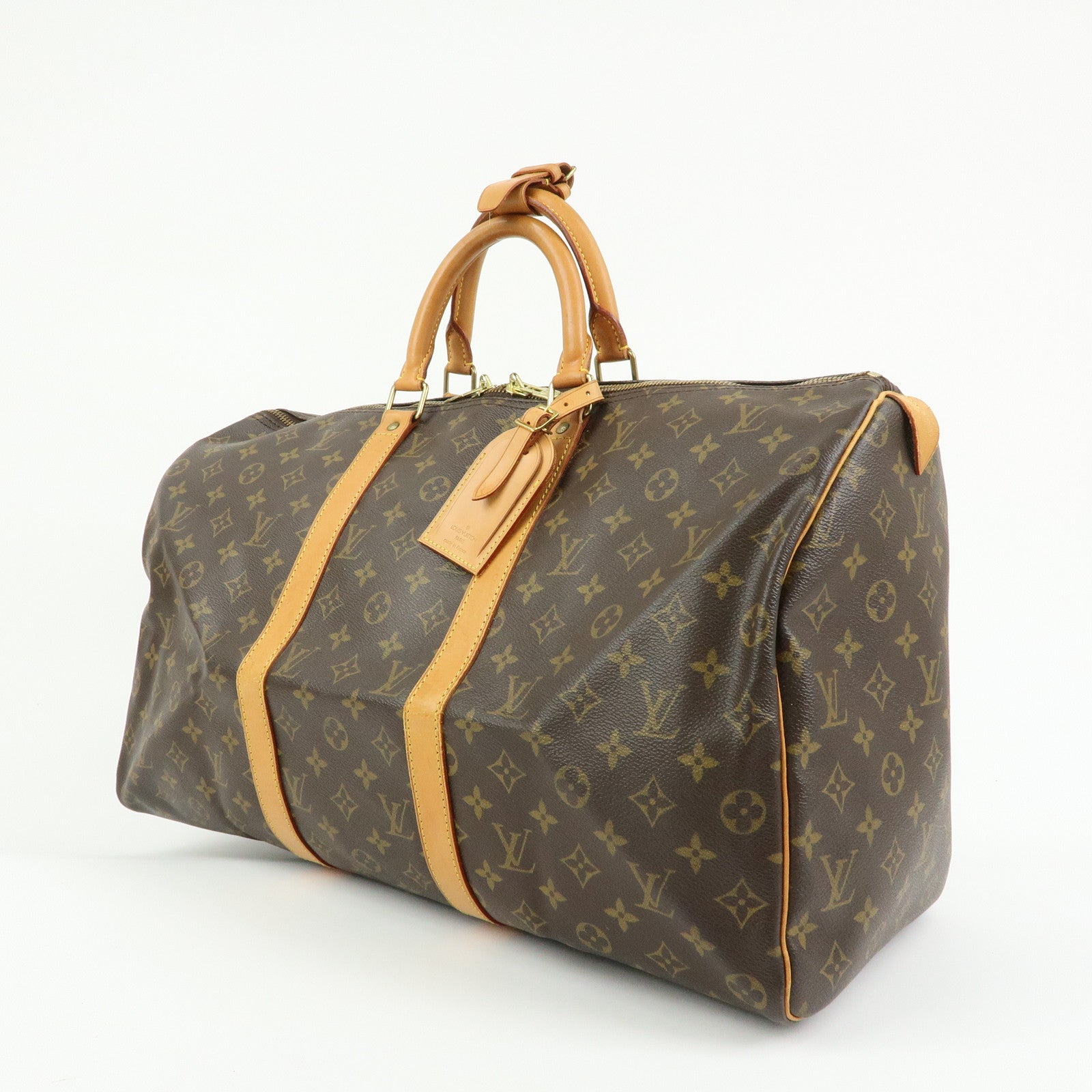 Louis Vuitton Monogram Keep All 50 Boston Bag Brown M41426