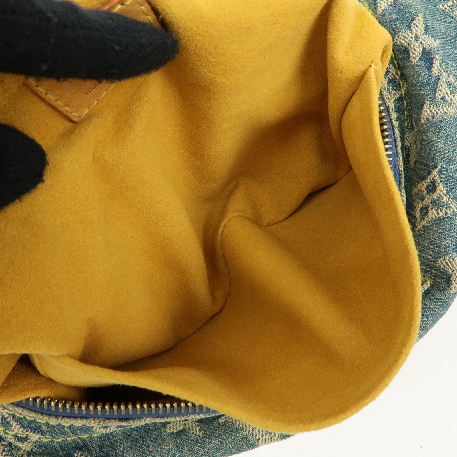 Louis Vuitton Monogram Denim Baggy GM Shoulder Bag Blue M95048