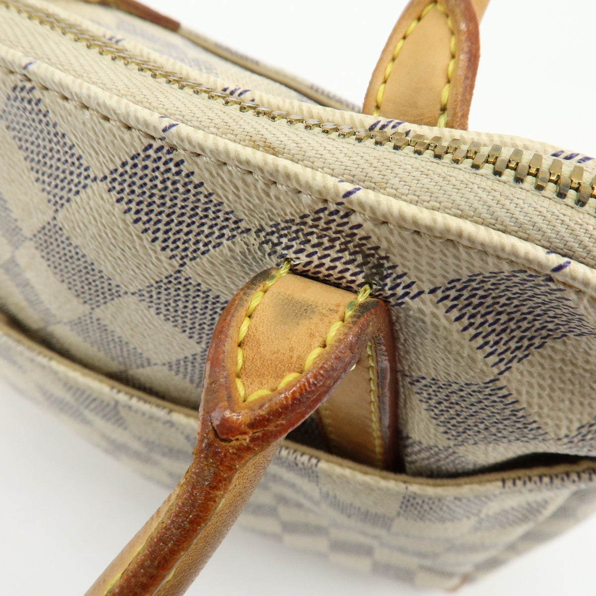 Louis Vuitton Damier Azur Canvas Figheri PM Tote Shoulder Bag N41176