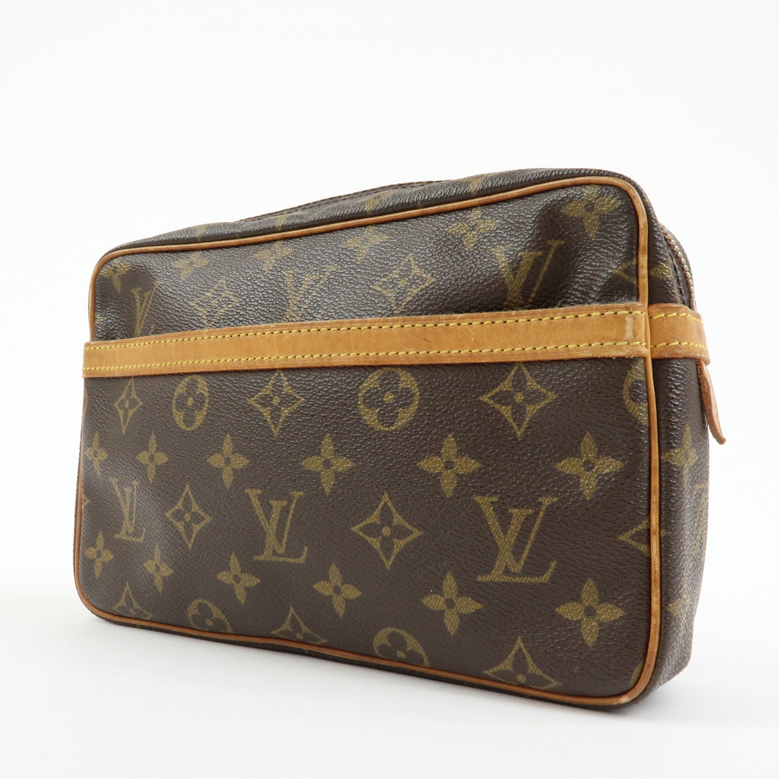 Louis Vuitton Monogram Compiegne 23 Pouch Clutch Bag Brown M51845