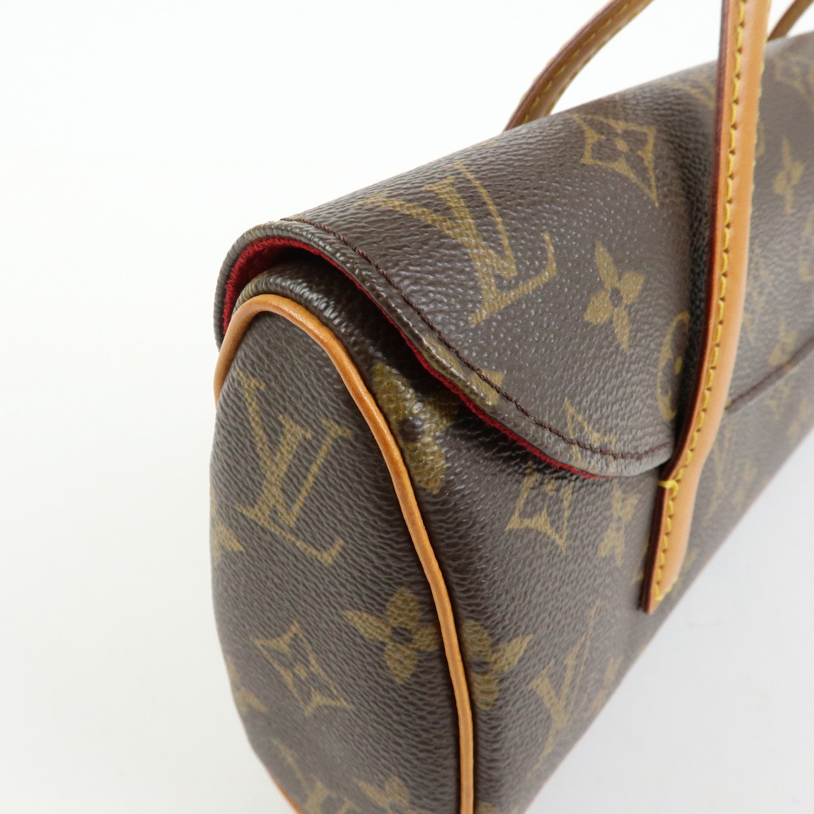 Louis Vuitton Monogram Sonatine Hand Bag Brown M51902