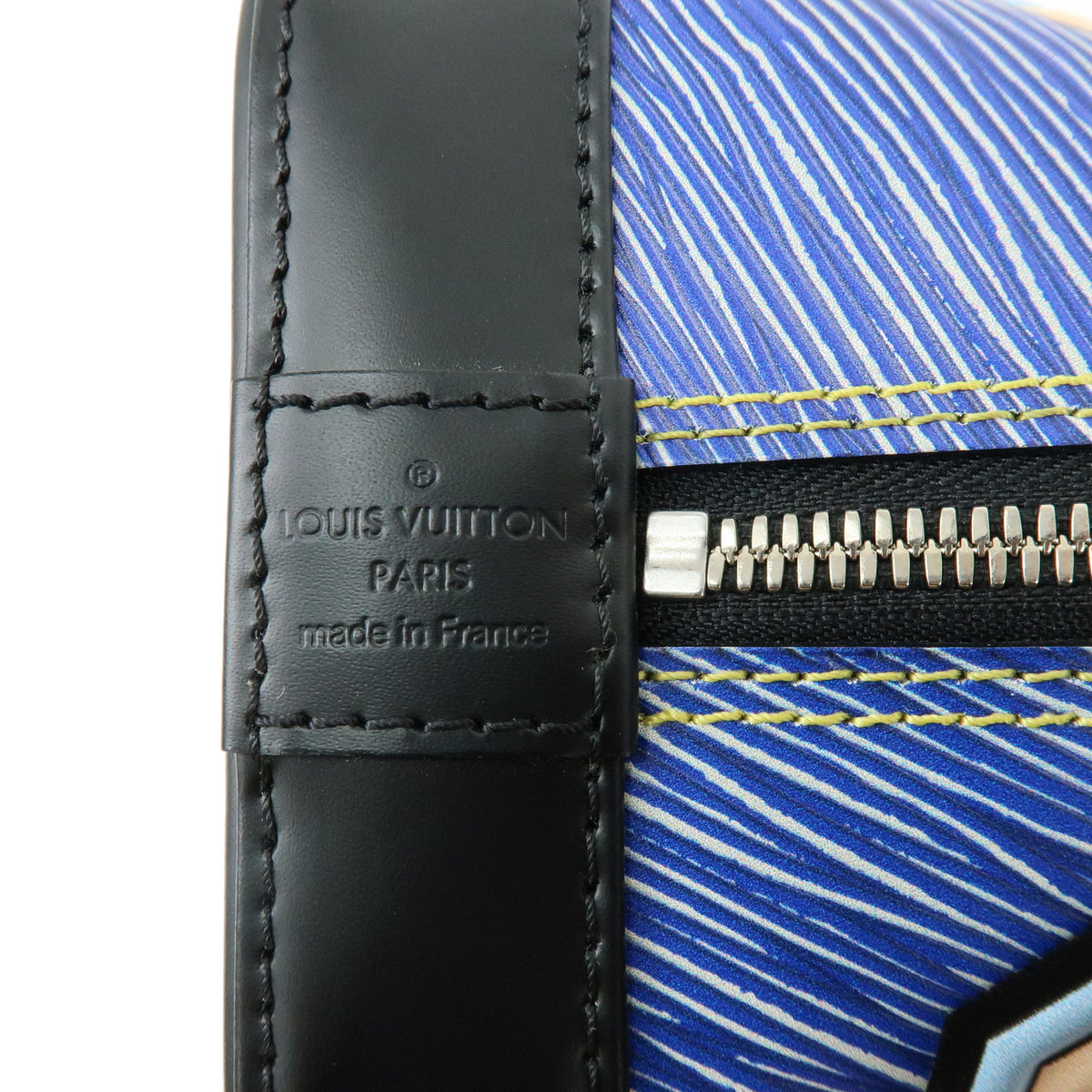 Louis Vuitton Epi Denim Leather Alma PM Hand Bag Blue M50835