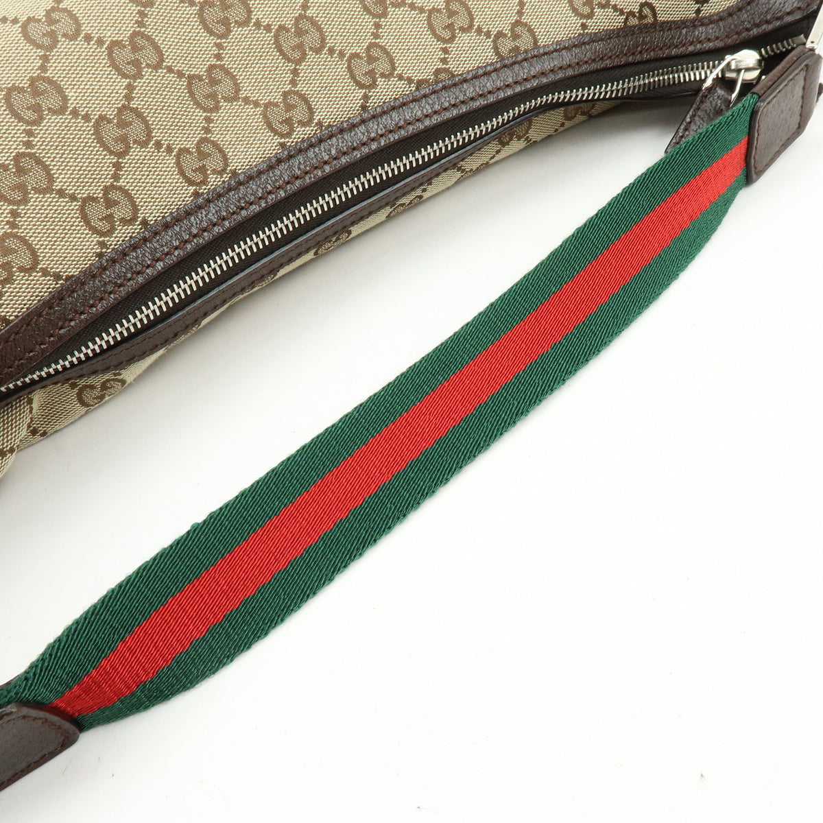 GUCCI Sherry GG Canvas Leather Shoulder Bag Hand Bag Beige Brown 146243