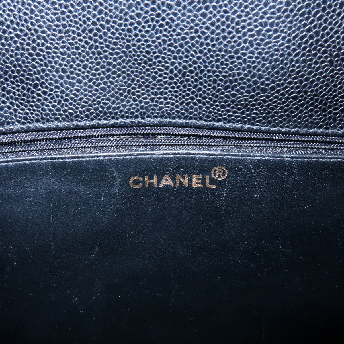 CHANEL Matelasse Caviarskin Chain Shoulder Bag Hand Bag Black A08907