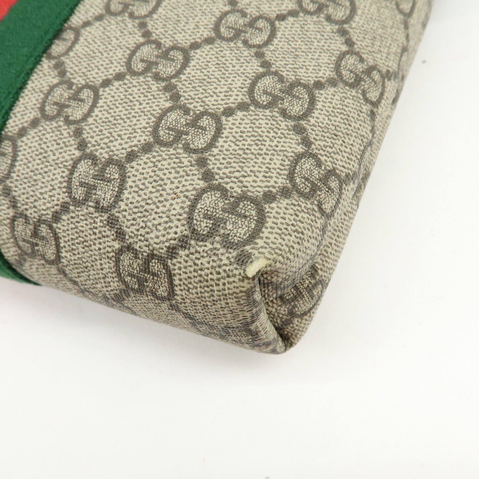 GUCCI Sherry GG Supreme Leather Shoulder Crossbody Bag Beige 471454