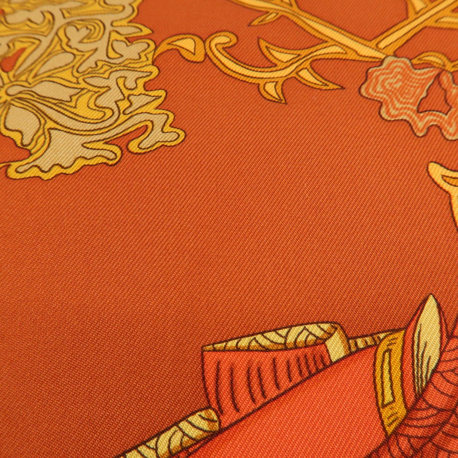 HERMES Carre 90 Silk 100% Scarf ART des STEPPES Horse Print Orange