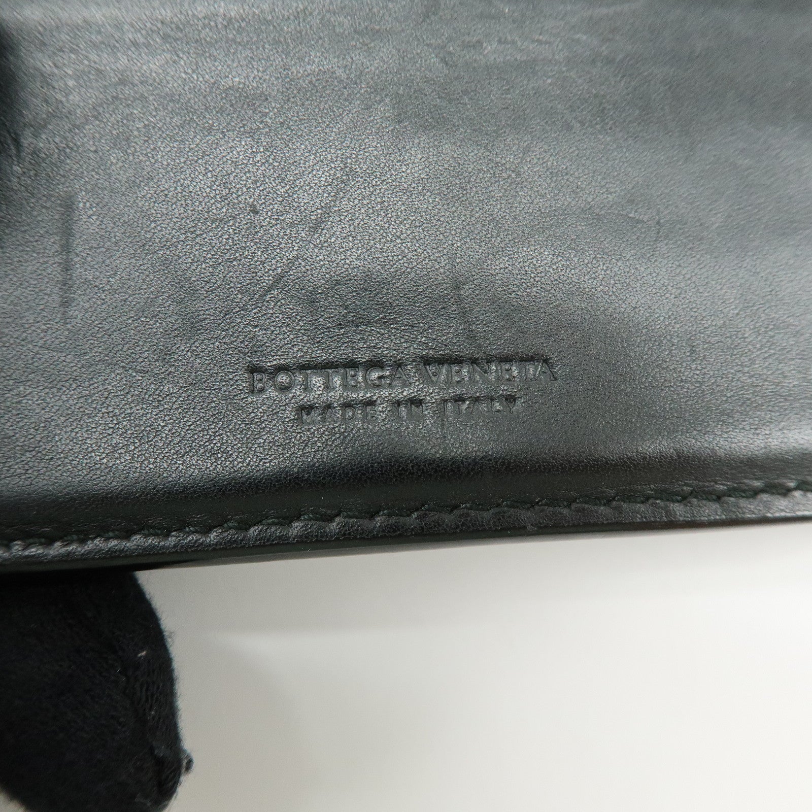Bottega Veneta Intrecciato Leather Bi-fold Comact Wallet Black 193642