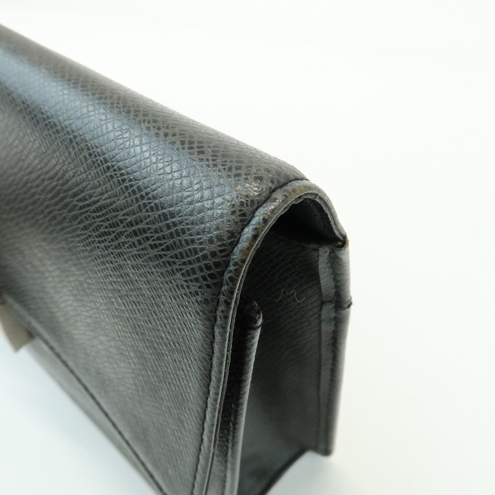 Louis Vuitton Taiga Leather Selenga Clutch Bag Ardoise M30782