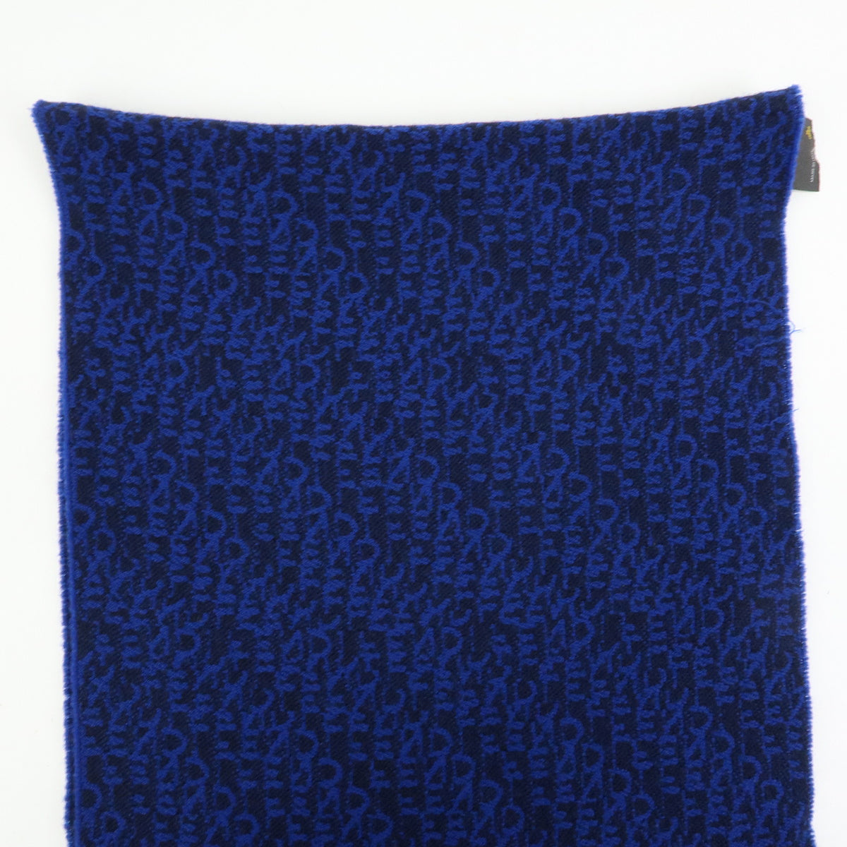 FENDI Zucca Lot of 2 Wool 100% Fringe Scarf Brown Blue