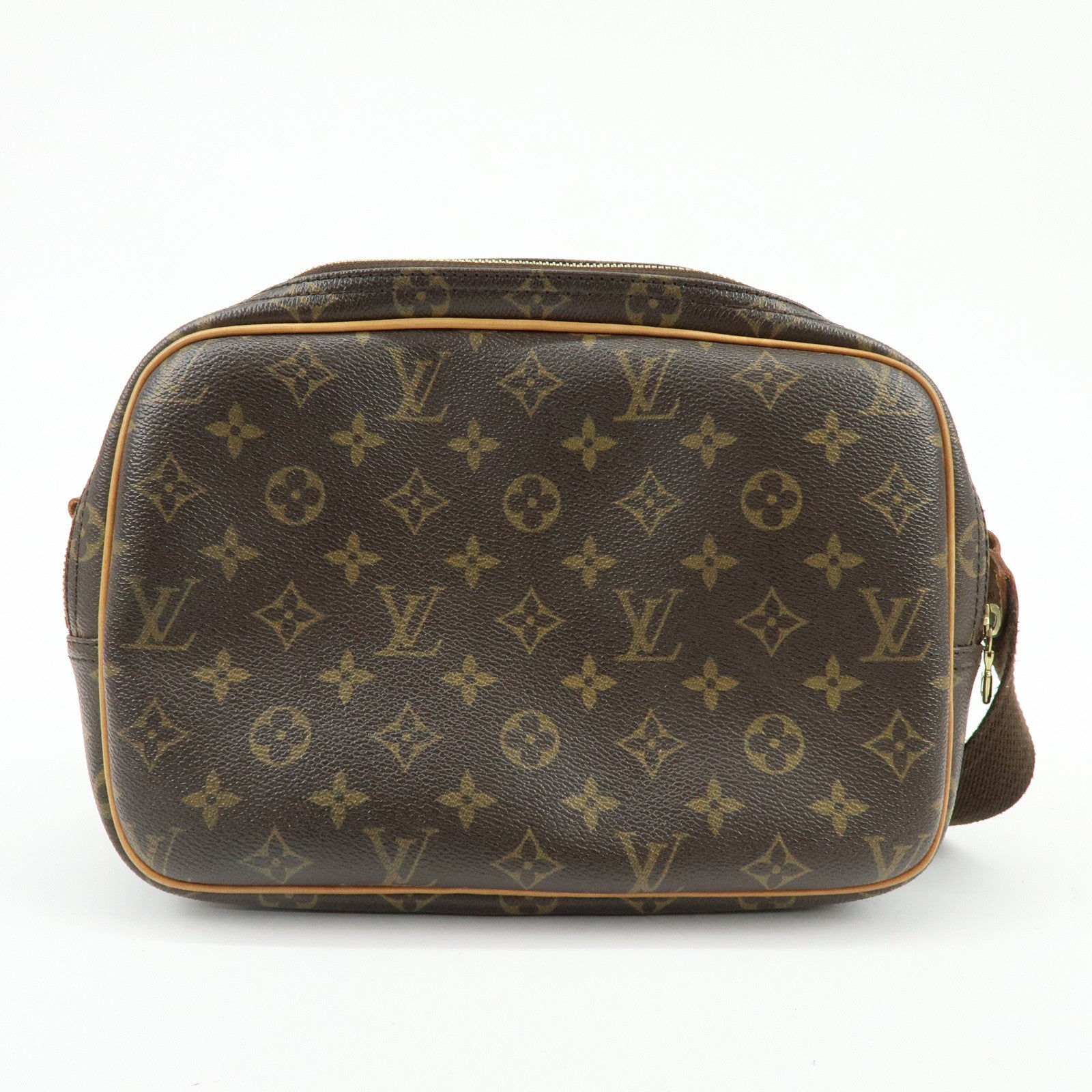 Louis Vuitton Monogram Reporter PM Shoulder Crossbody Bag Brown M45254