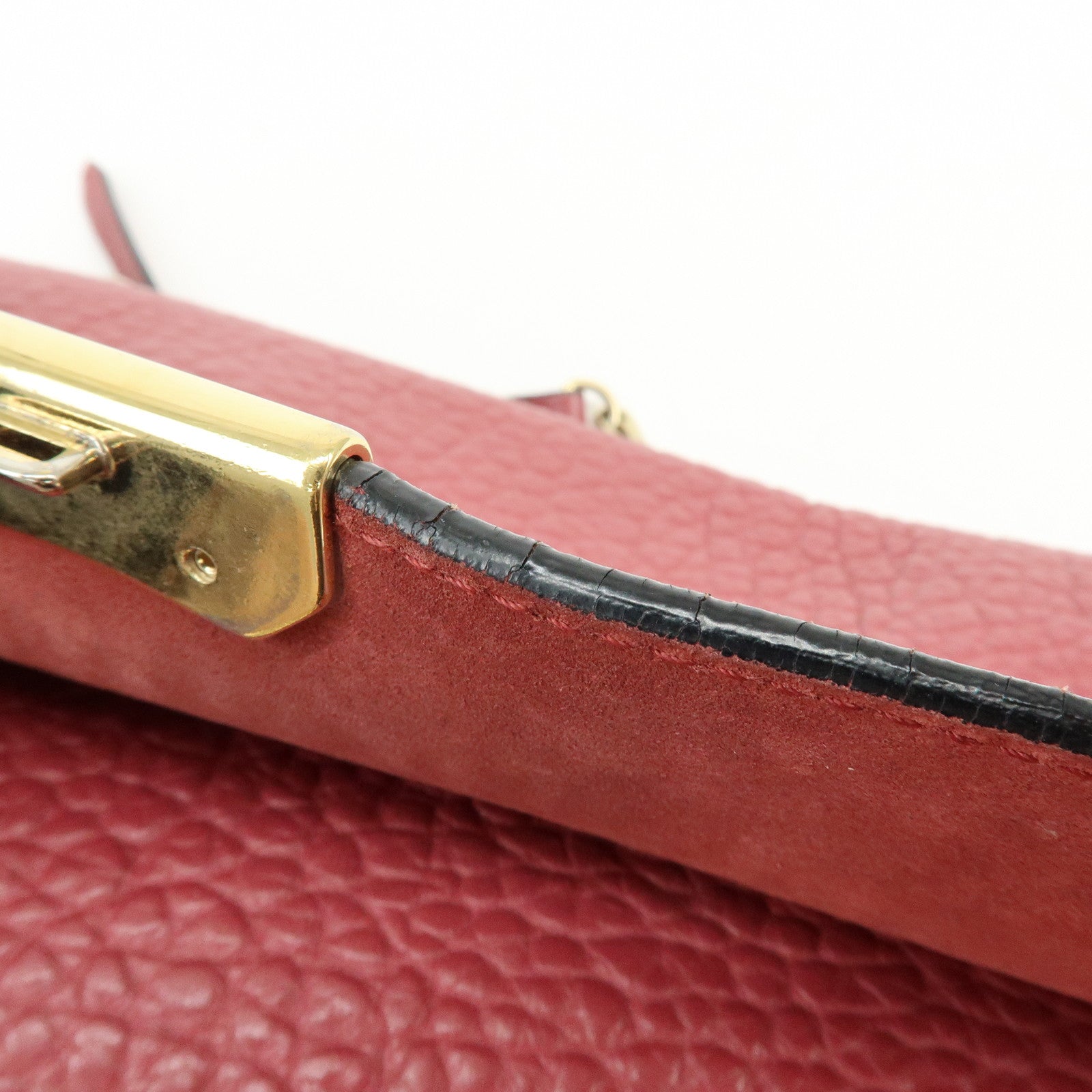 BURBERRY Leather Chain Shoulder Bag Clutch Bag Pink
