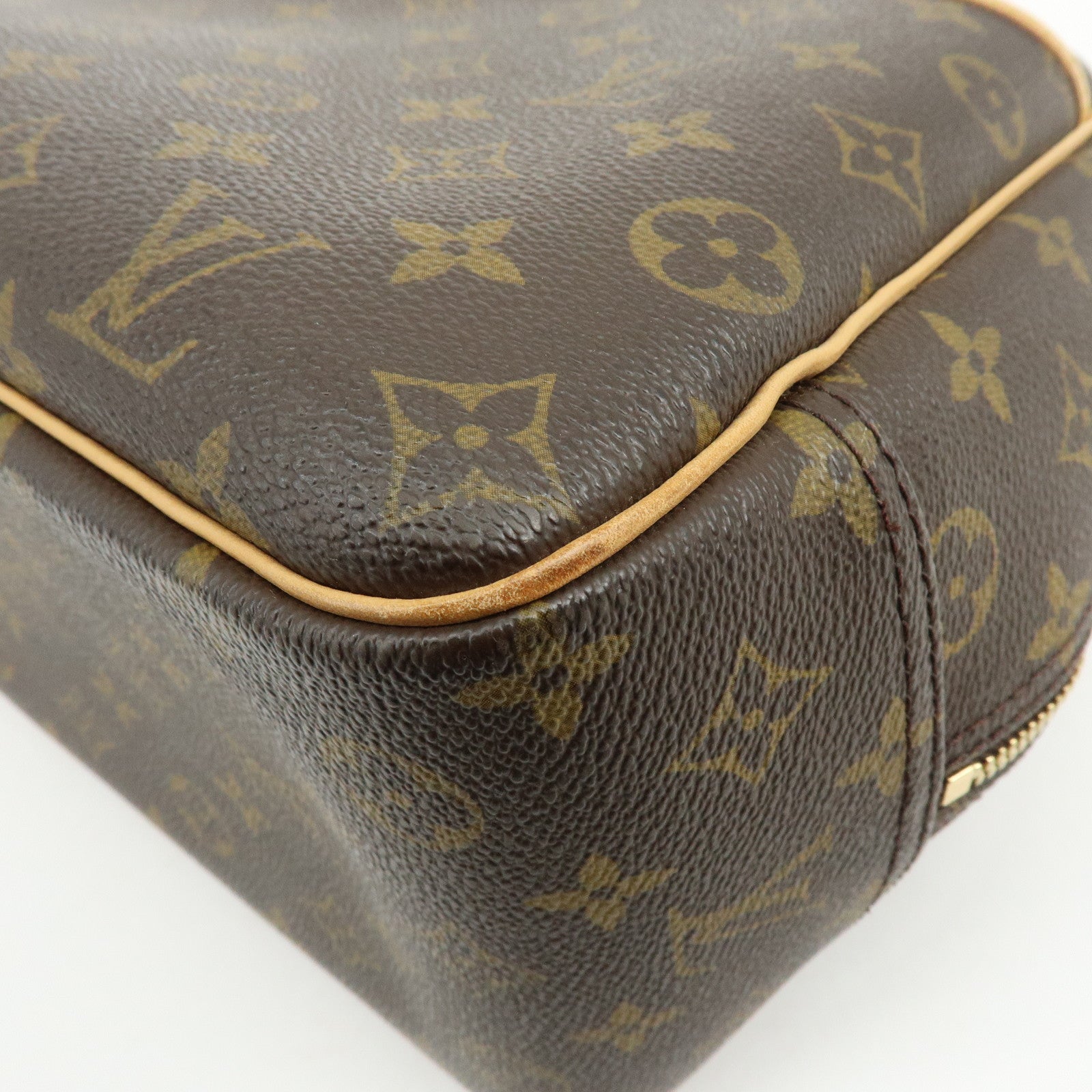 Louis Vuitton Monogram Deauville Canvas Hand Bag Brown M47270