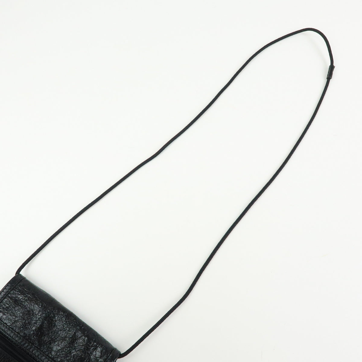 BALENCIAGA Explore Strap Leather Strap Pouch Shoulder Bag Black 532298