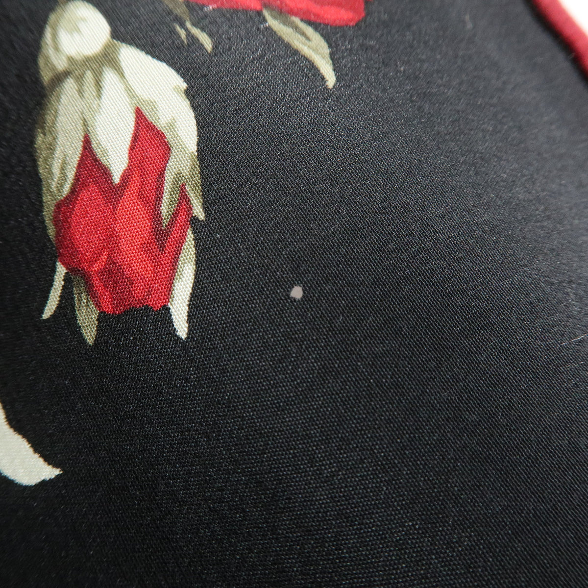 SAINT LAURENT PARIS Silk 100% Floral Scarf Black Red Beige