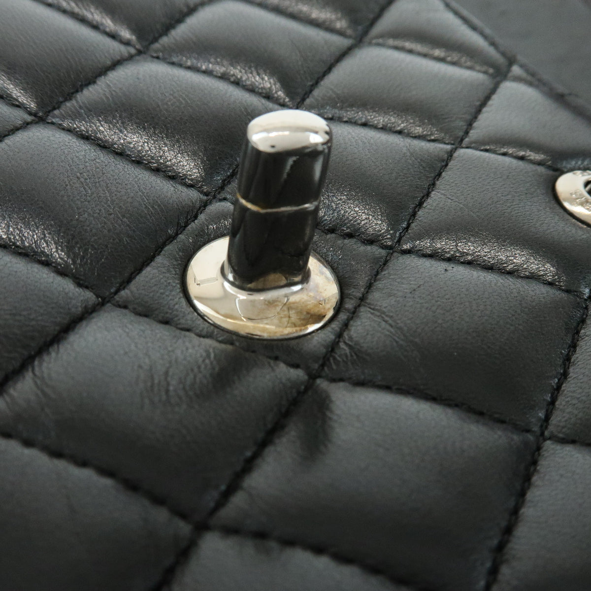 CHANEL Matelasse 25 Double Flap Lamb Skin Chain Shoulder Bag A01112