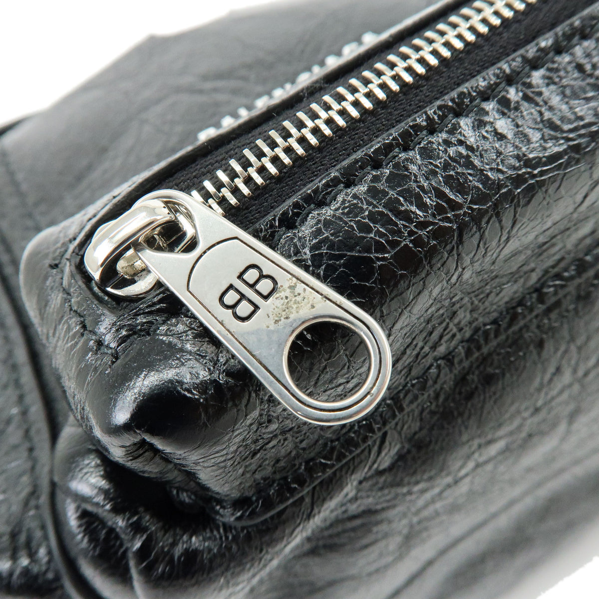 BALENCIAGA Superbusy XS Leather Sling Bag Shoulder Bag Black 762516