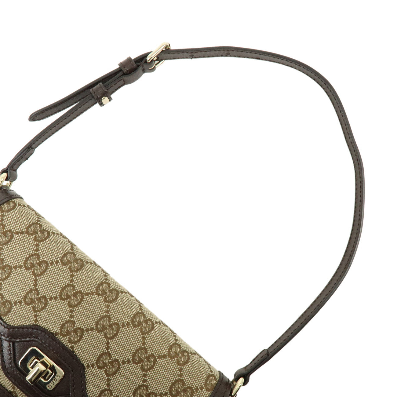 GUCCI Luce GG Canvas Leather Mini Shoulder Bag Beige Brown 790038