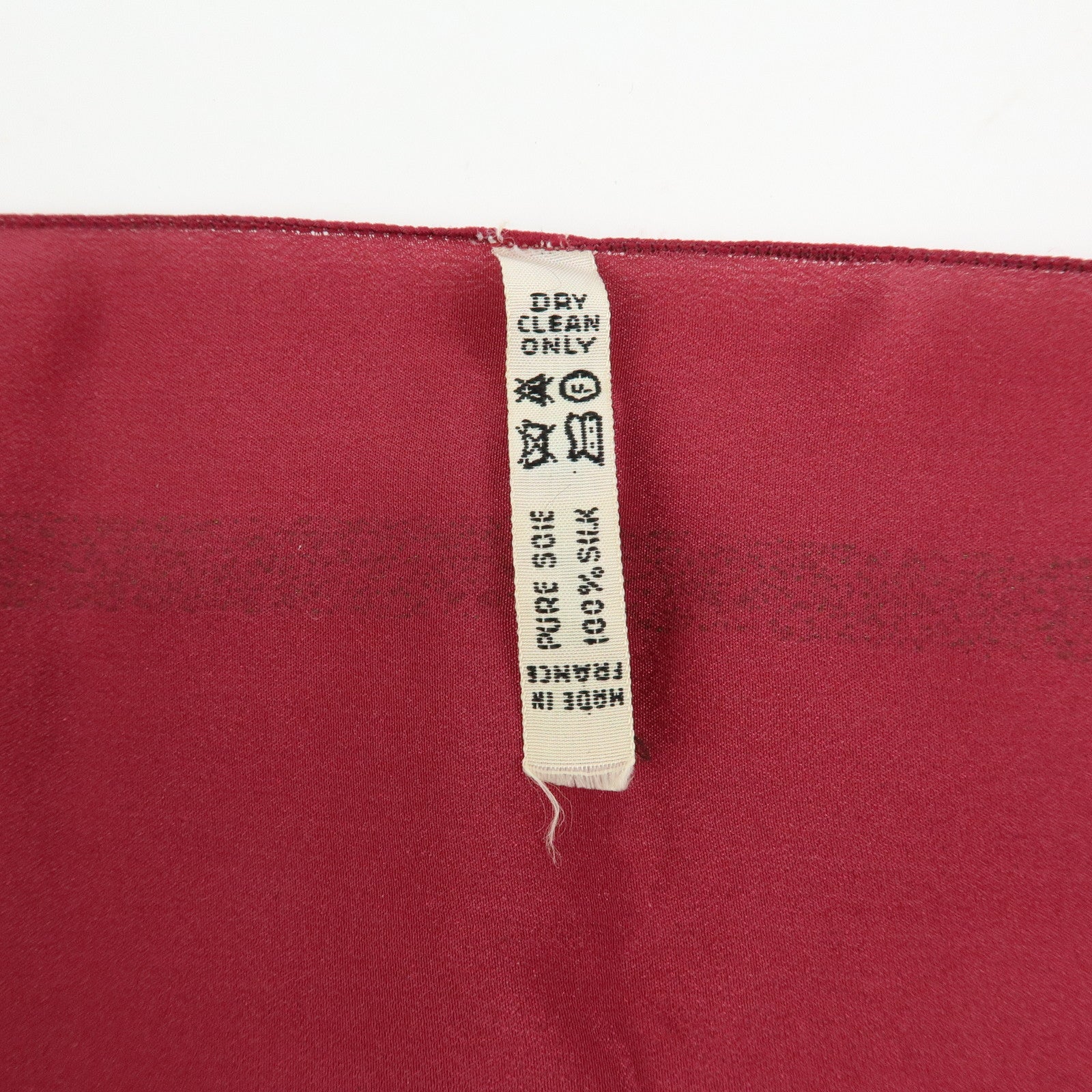 BALENCIAGA Silk 100% Scarf Floral Design Wine Red Yellow Blue