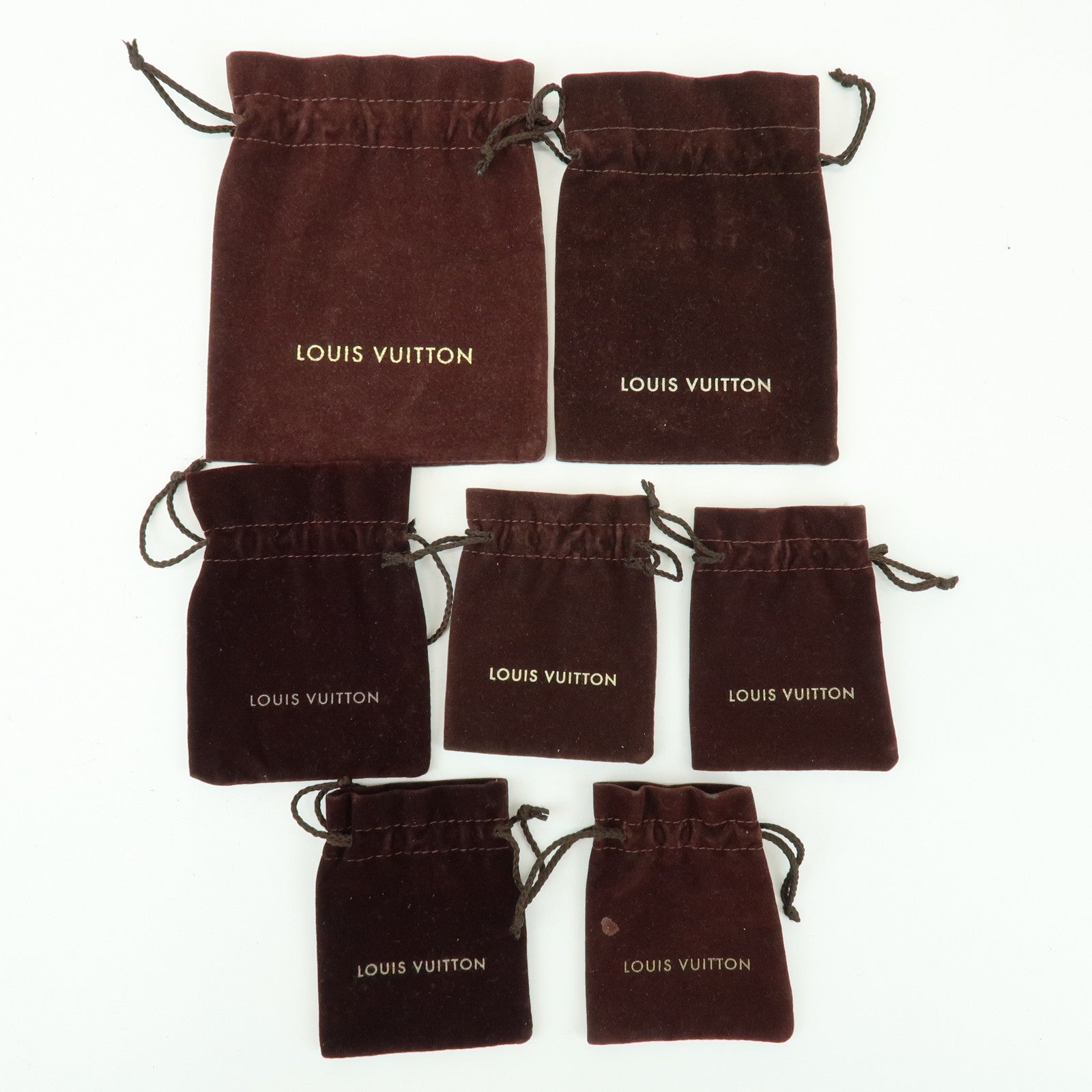 Loiuis Vuitton Set Of  32 Dust Bag Drawstring Style Beige Brown