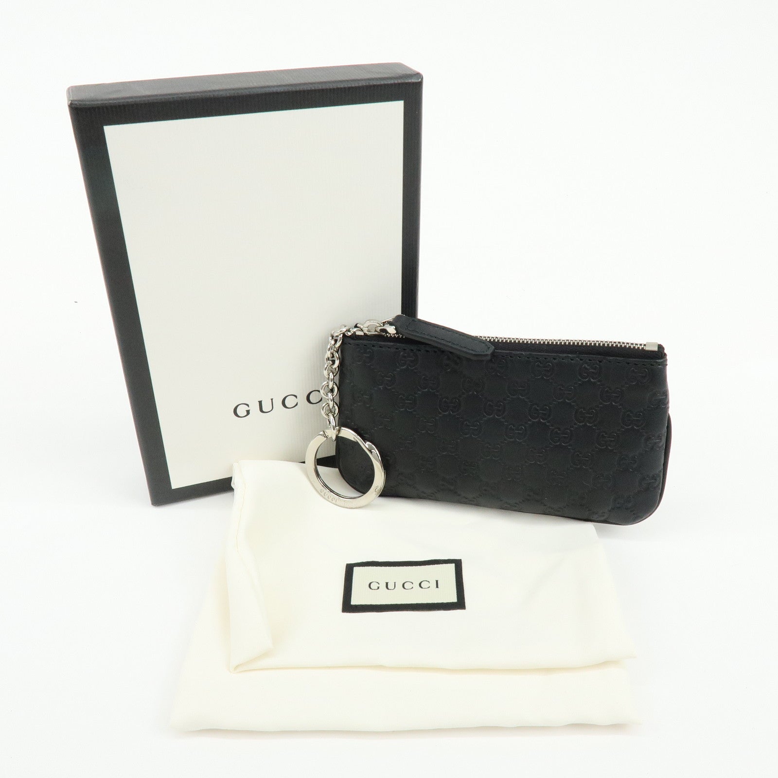 GUCCI  Microguccissima Calf Leather Coin Case Black 544476