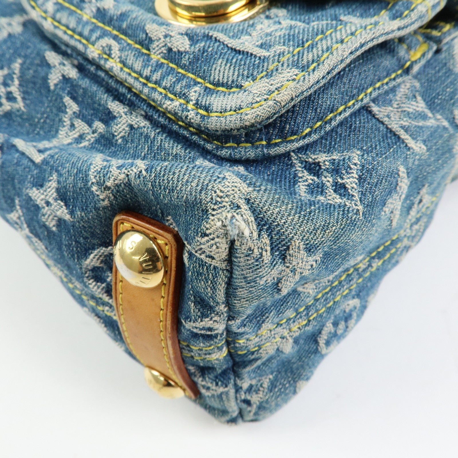 Louis Vuitton Monogram Denim Baggy PM 2Way Bag Shoulder Bag M95049
