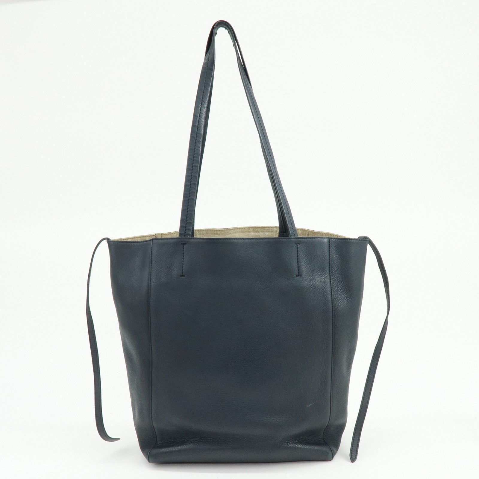 CELINE Cabas Phantom Leather Shoulder Bag Tote Bag Black