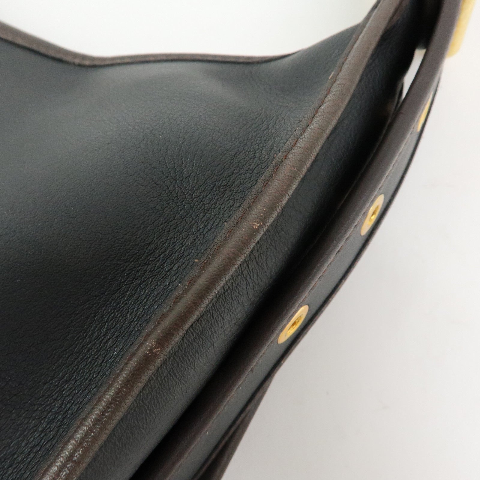 LOEWE Anagram Leather Sophia Shoulder Bag Crossbody Bag Black Brown