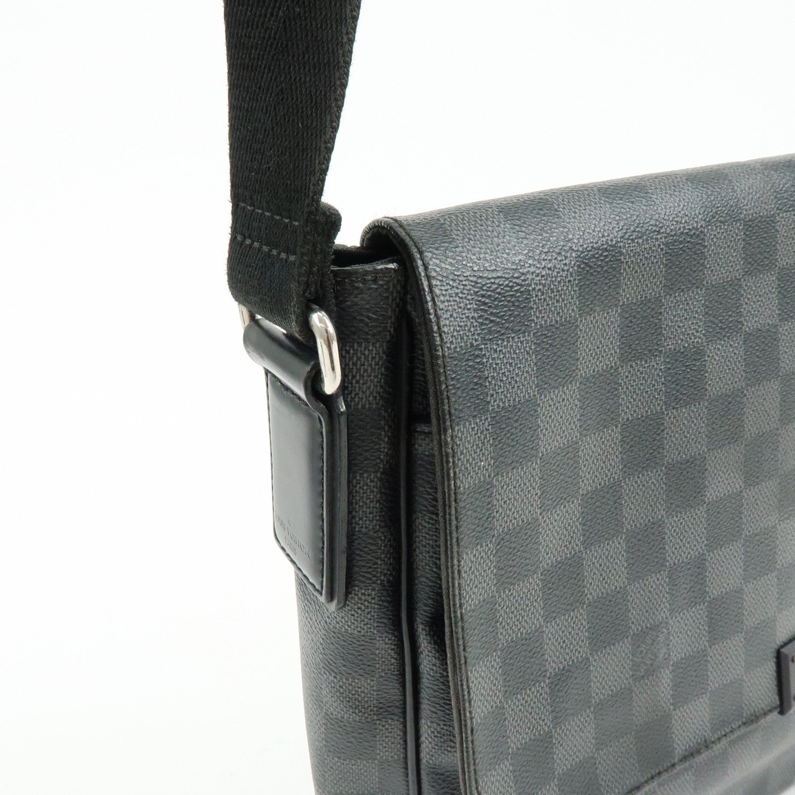 Louis Vuitton Damier Graphite District PM Shoulder Bag Noir N41260