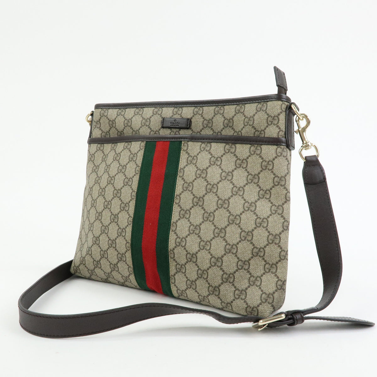 GUCCI Sherry GG Supereme Leather Shoulder Bag Beige 388926