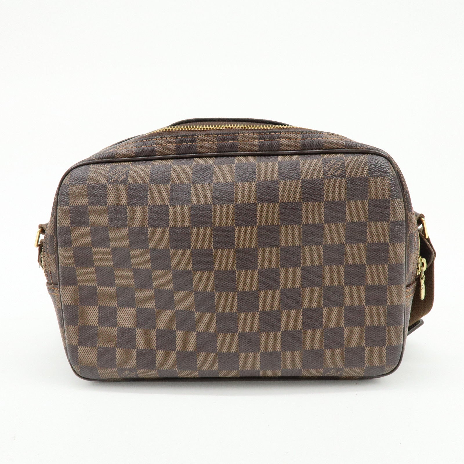 Louis Vuitton Damier Ebene Reporter PM SPO Shoulder Bag Brown M45253