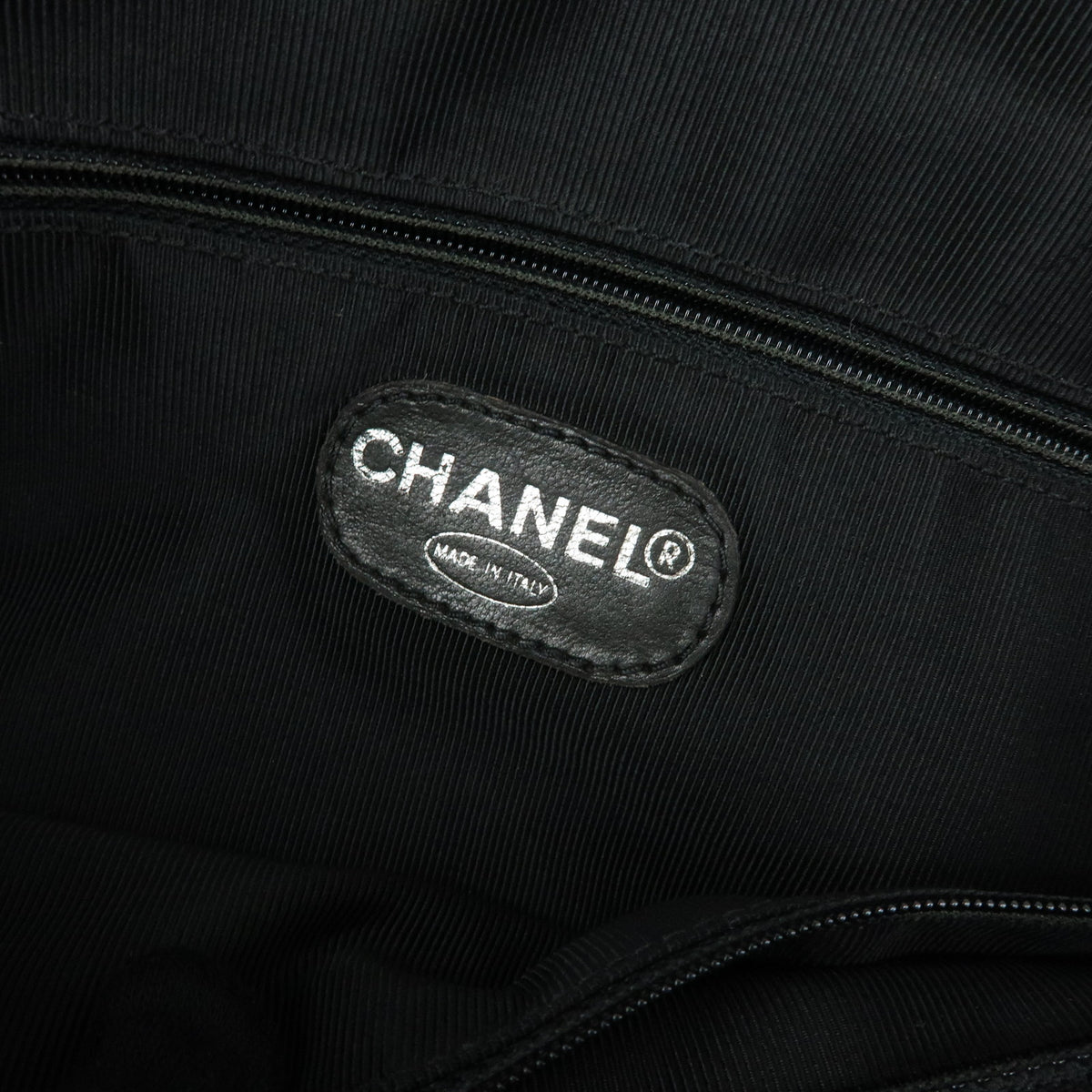CHANEL COCO Mark Caviarskin Tote Bag Shoulder Bag Black Silver