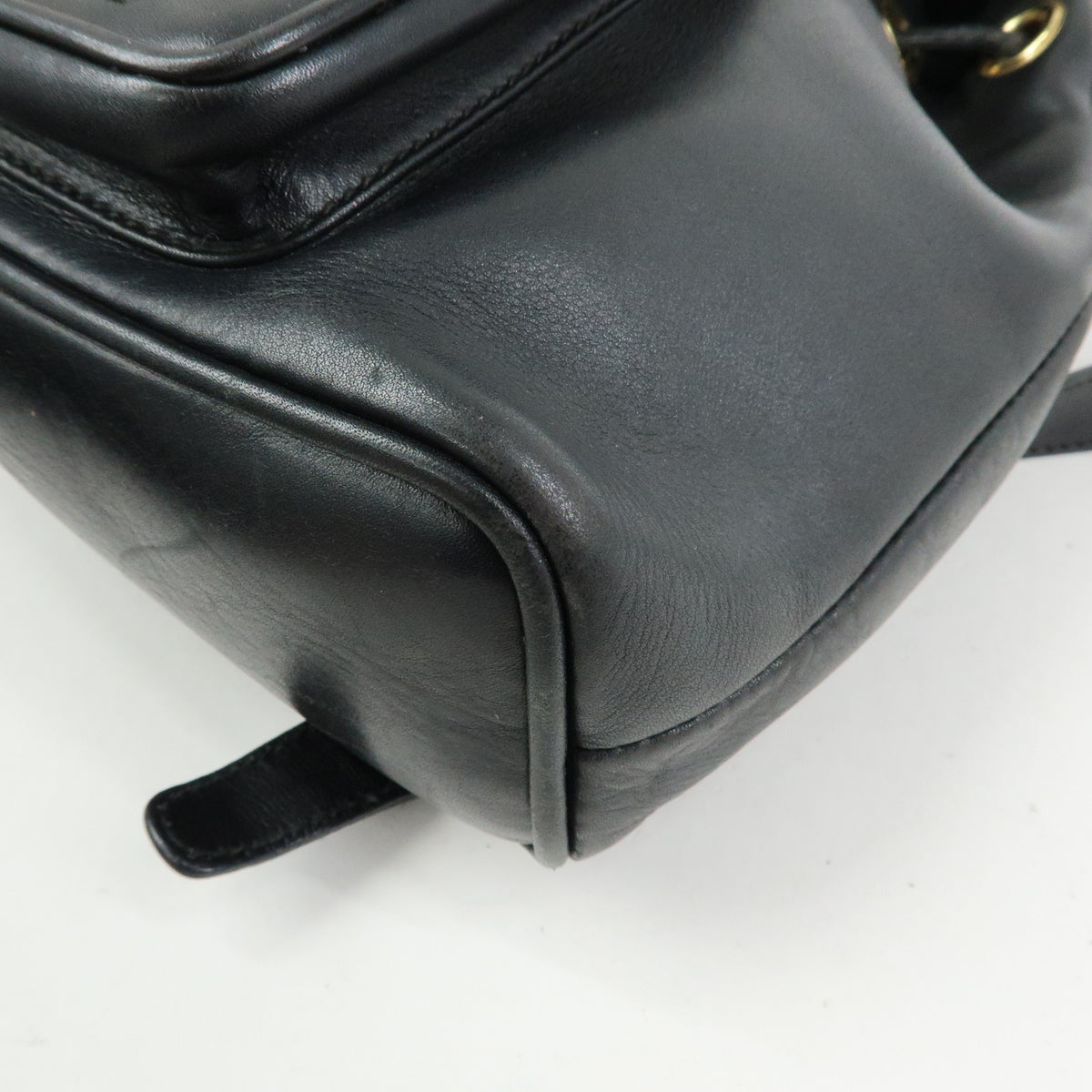 GUCCI Bamboo Sherry Leather Backpack Rucksack Black 003・2058・0044
