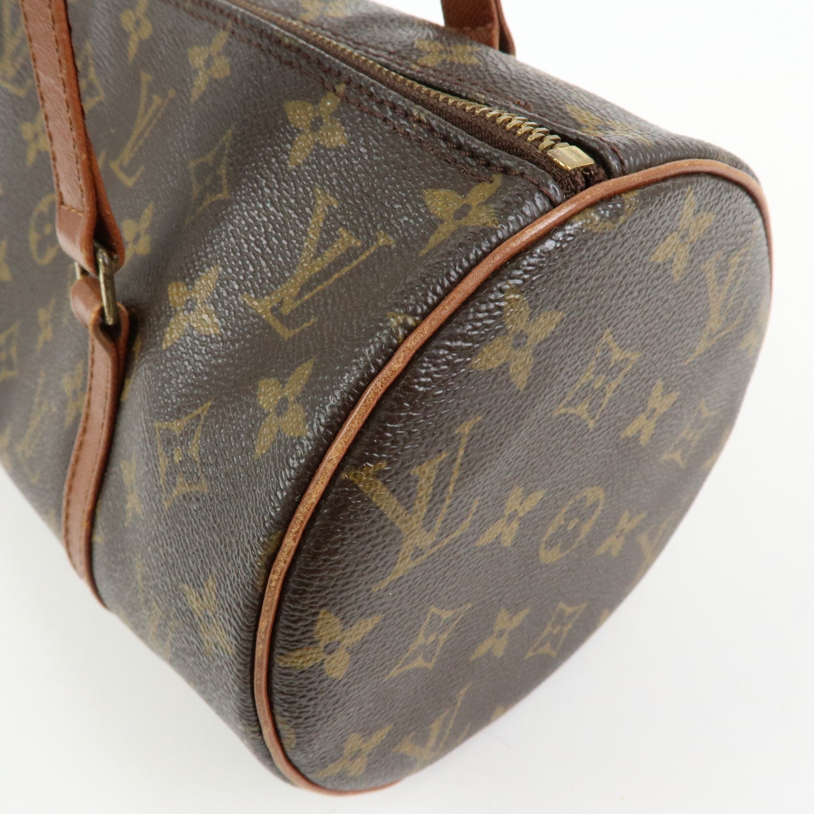 Louis Vuitton Monogram Papillon 30 Hand Bag Brown Old Style M51365