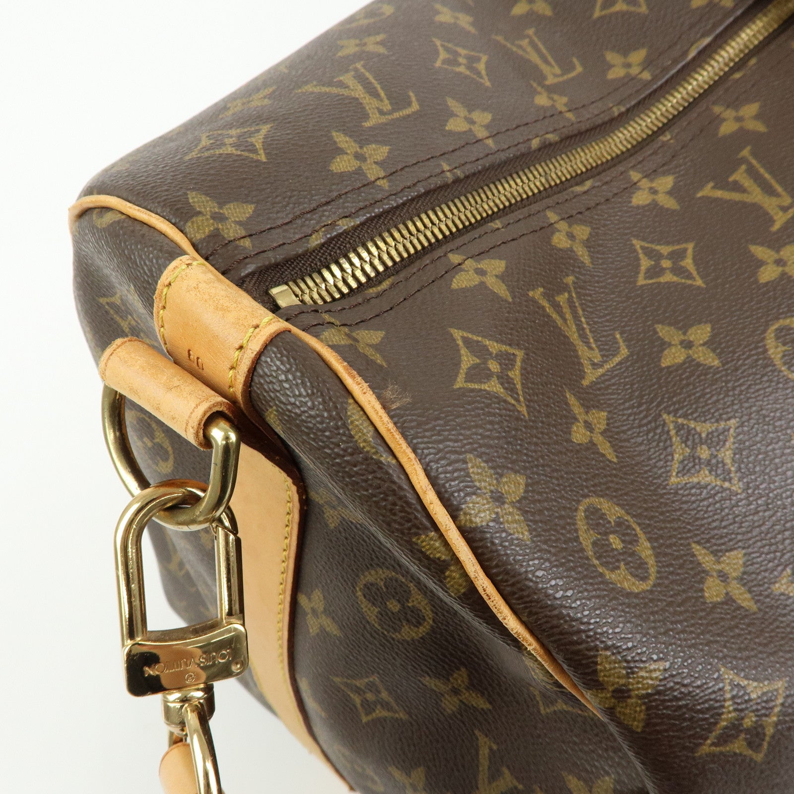 Louis Vuitton Monogram Keep All Bandouliere 60 Boston Bag Brown M41412