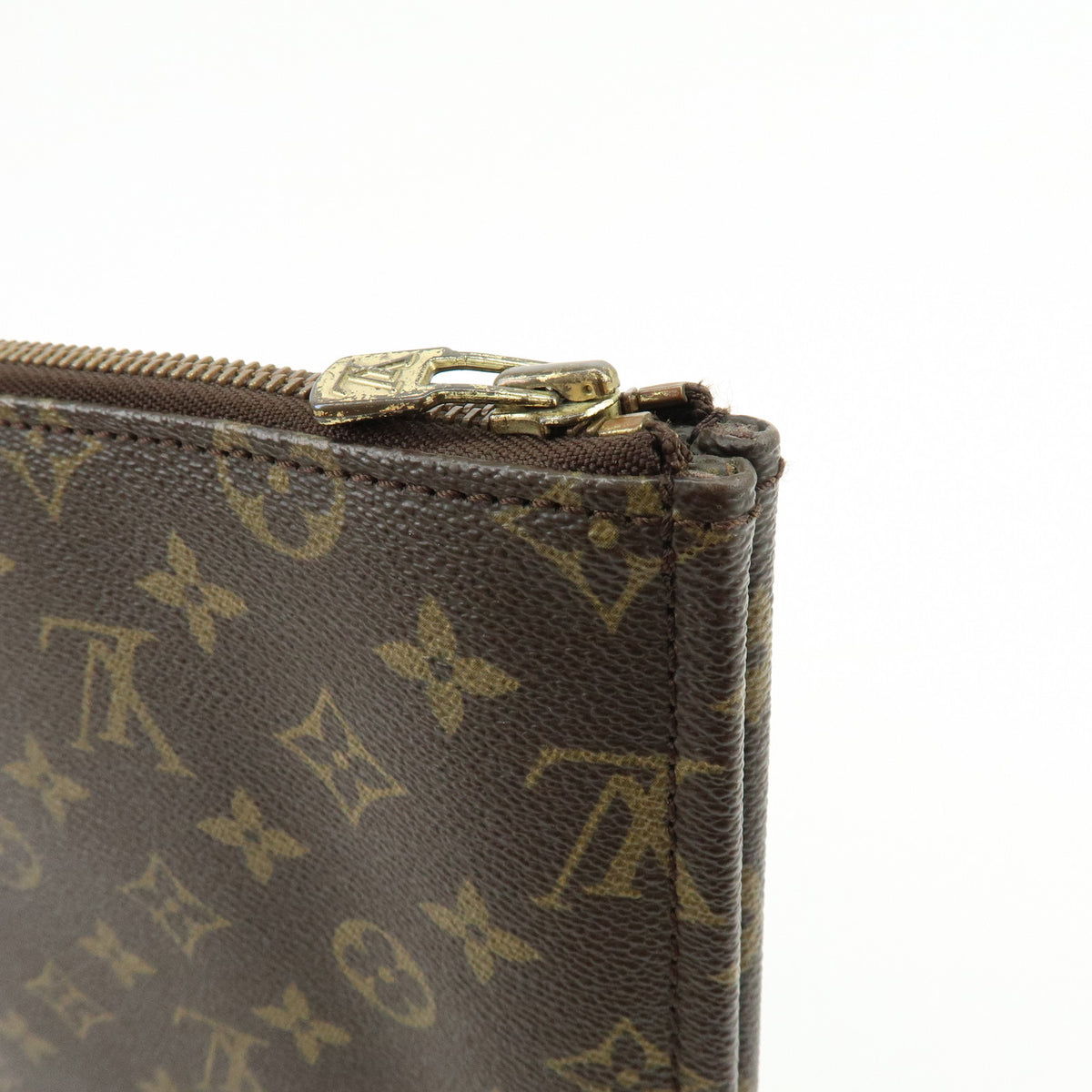 Louis Vuitton Monogram Posh Documents Clutch Bag Brown M53456