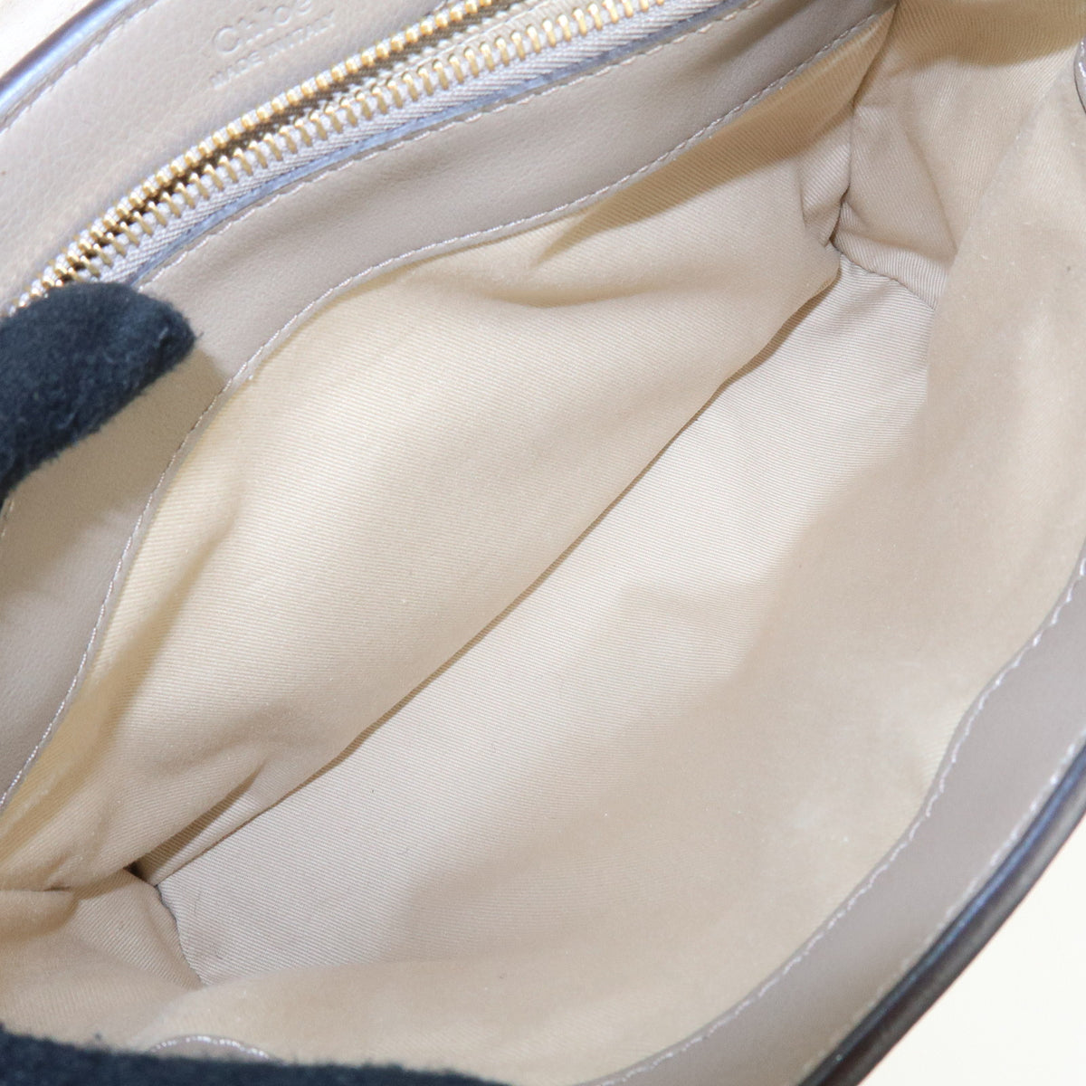 Chloe Faye Day Leather 2Way Bag Hand Bag Shoulder Bag Greige